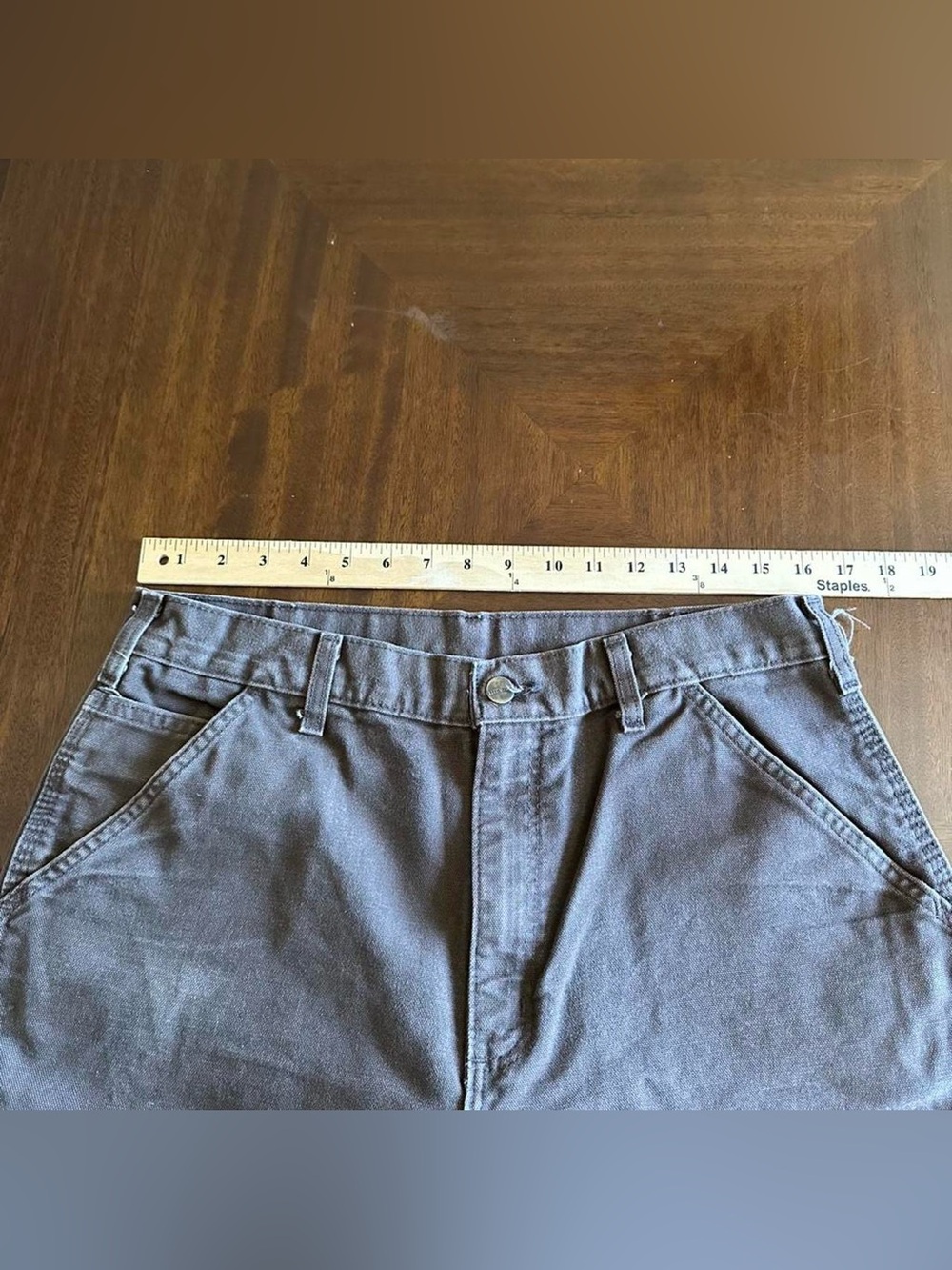 Vintage Carhartt B11 DKB Carpenter Pants Brown Dungaree Fit 34x34 USA - Picture 5 of 8